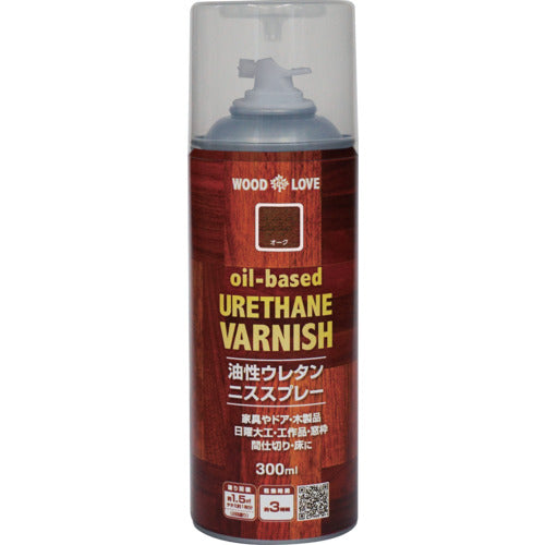 Nippe Oil-based Urethane Varnish Spray 300ml Oak 300T003-300 4976124516627 1 bottle