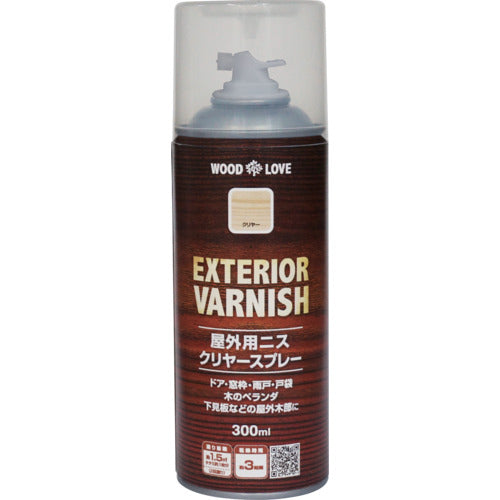 Nippon Paint Oil-Based Outdoor Varnish Spray 300ml Clear 300T031-300 4976124516948 1 bottle