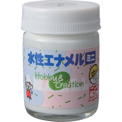 ニッぺ 水性エナメルミニ 25ml つやなしホワイト HSB002−25 49365313 1 個