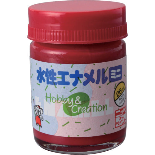 ニッぺ 水性エナメルミニ 25ml レッド HSB008−25 49365375 1 個