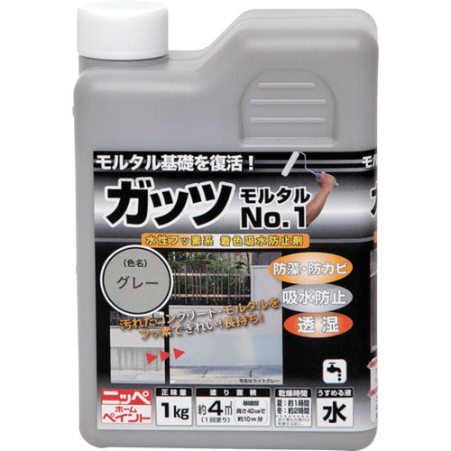 ニッぺ ガッツ モルタルNO.1 1kg グレー HYR002−1 4976124146411 1 缶