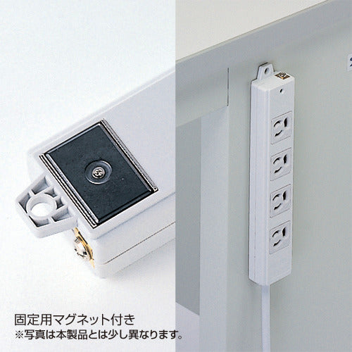 SANWA 공사 물건 전원 관리 탭 빠짐 방지 콘센트 그레이 코드 길이 3m TAP-K6-3BL 1개