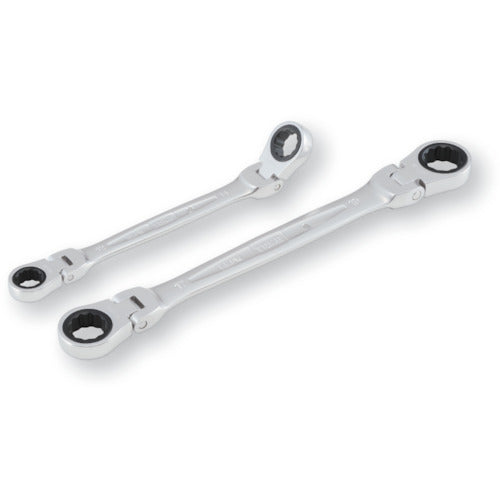 TONE 【점포 진열용】양구 래칫 안경 렌치 14×17 mm행거 타입 RMFW-1417HP 1개