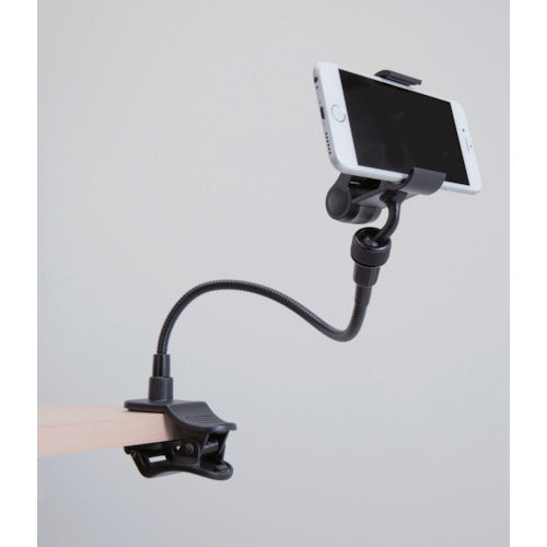 エレコム スマートフォン用クリップ式アームスタンド アーム長30cm ブラック P-DSCLP30BK 1 個