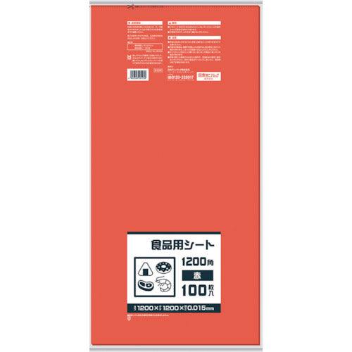 사니팩 B12R 식품용 시트 1200각 레드 B12R 1권