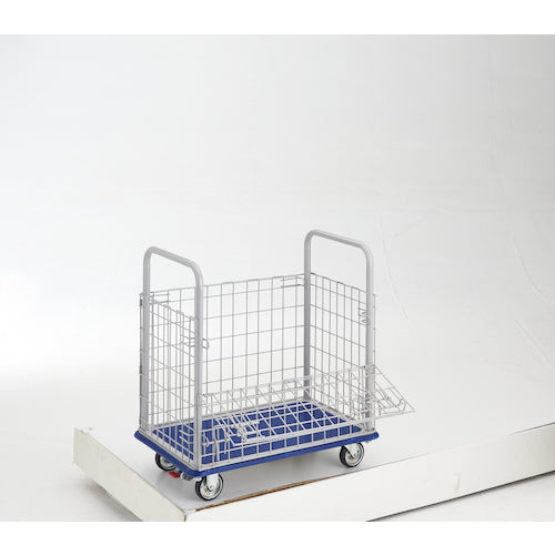 TRUSCO 프레스제 대차 동키 카트 철망 첨부 740×480 스토퍼 부착 107NS 1대