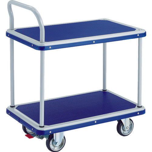 TRUSCCO 프레스제 운반차 대차 돈키 카트 2단식 편소형 810×510 스토퍼 부착 204NS