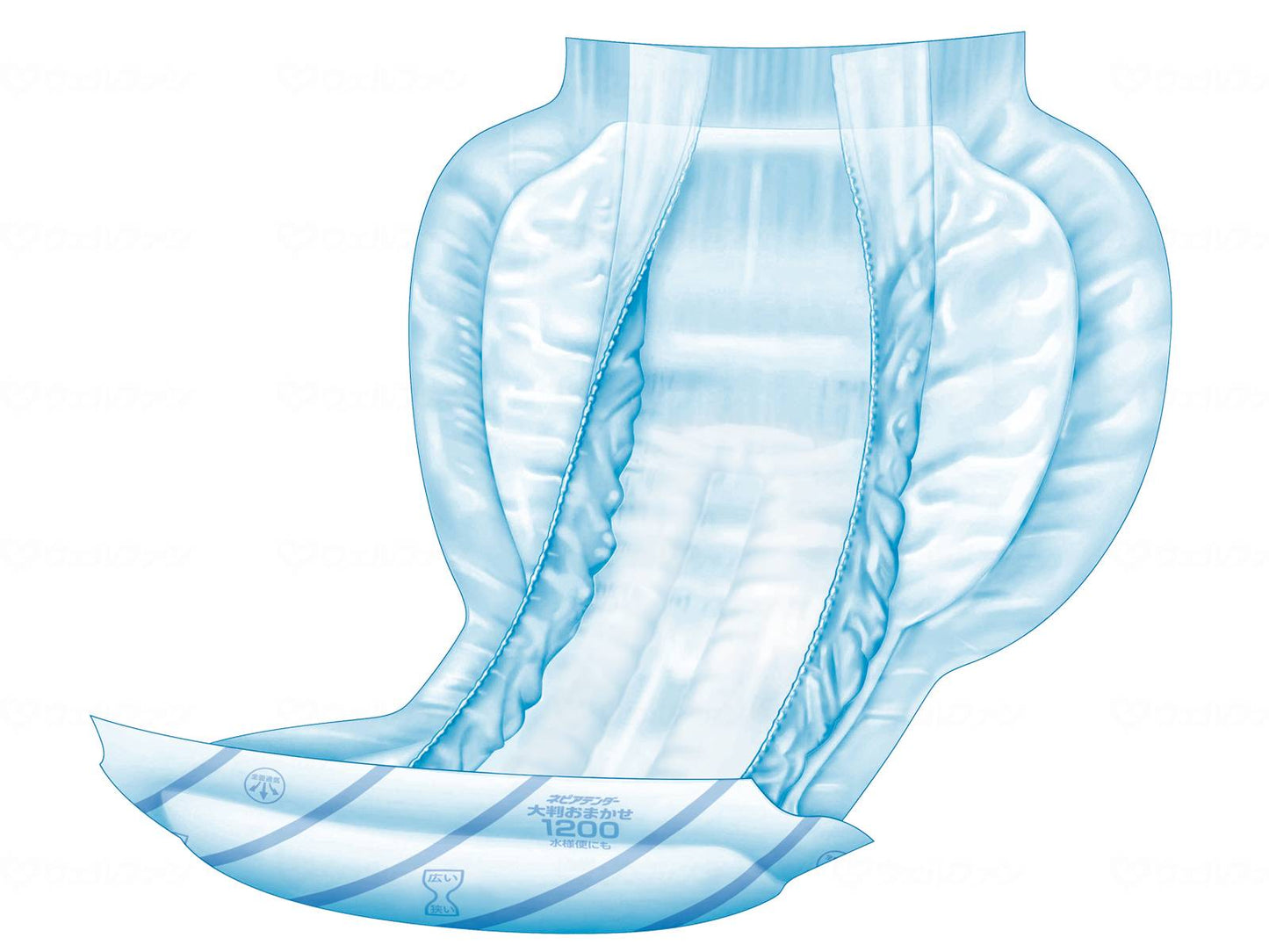 王子ネピアG大判おまかせ1200 水様便にも ケース