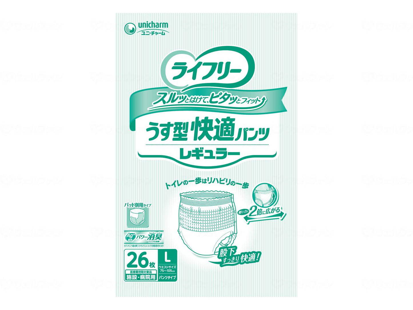 Unicharm G Thin Comfortable Panties Regular L 26 Pieces Case L