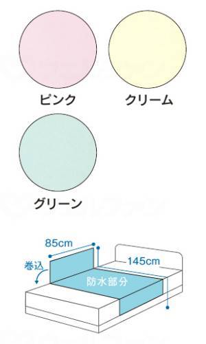 大阪エンゼルホームケア防水シーツ ピンク