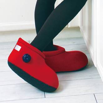 ヘルメット潜水やわらか湯たんぽ 足用ショートタイプ レッド M