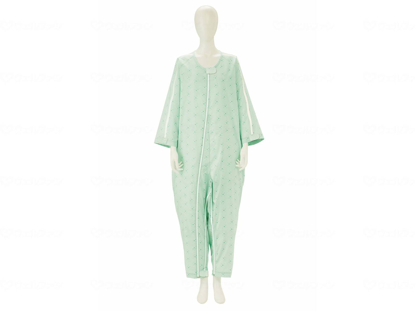 Taketora Soft Care Nightgown (Snap Button) Three Seasons Green L