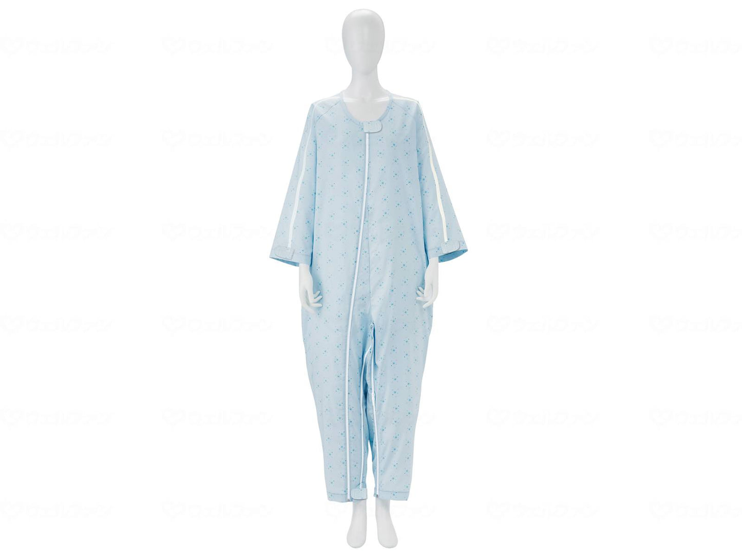 Taketora Soft Care Nightgown (Snap Button) Three Seasons Blue S