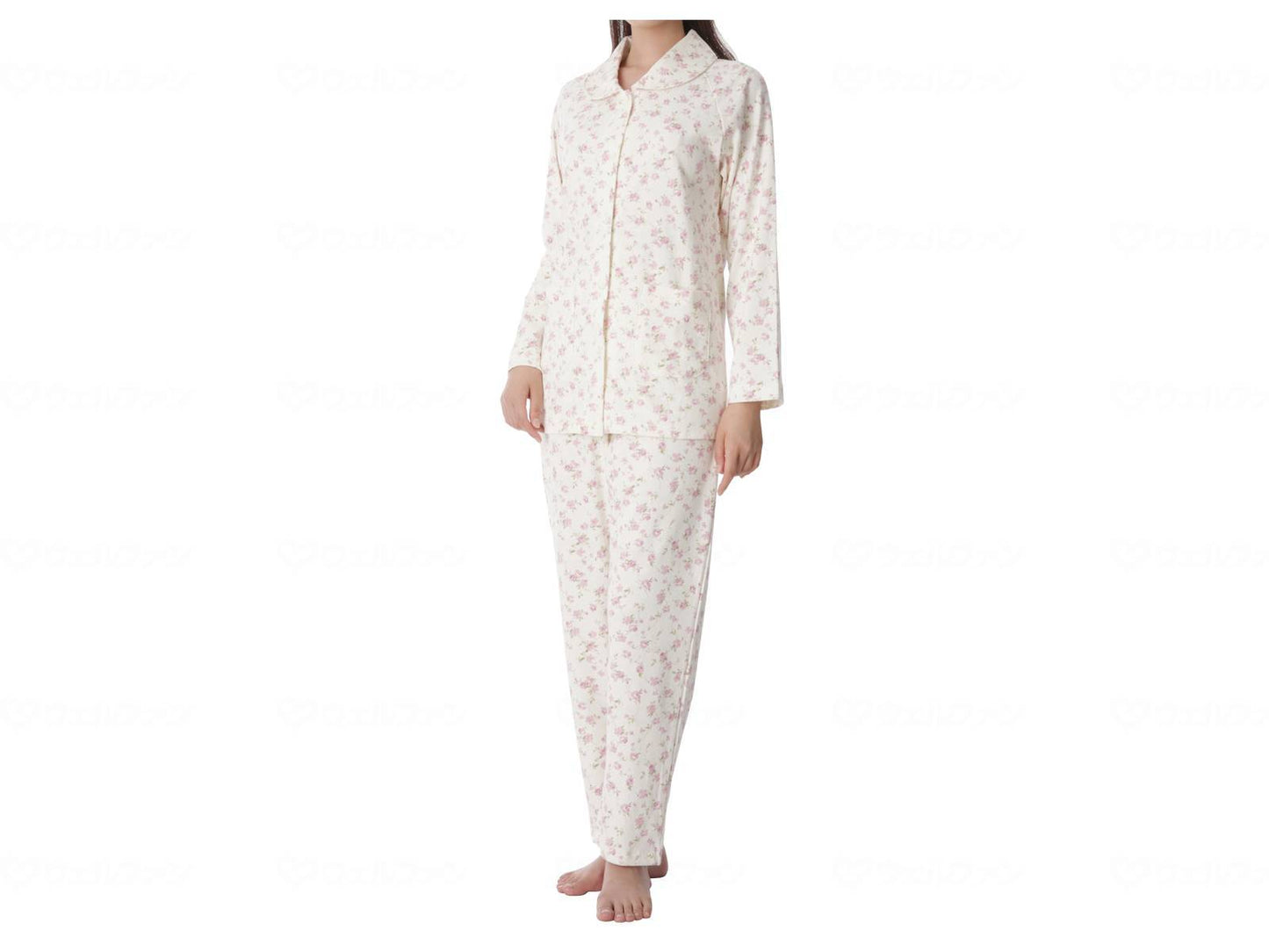 고베 생 맹부인 즐겁게 파지마 꽃무늬 핑크 M