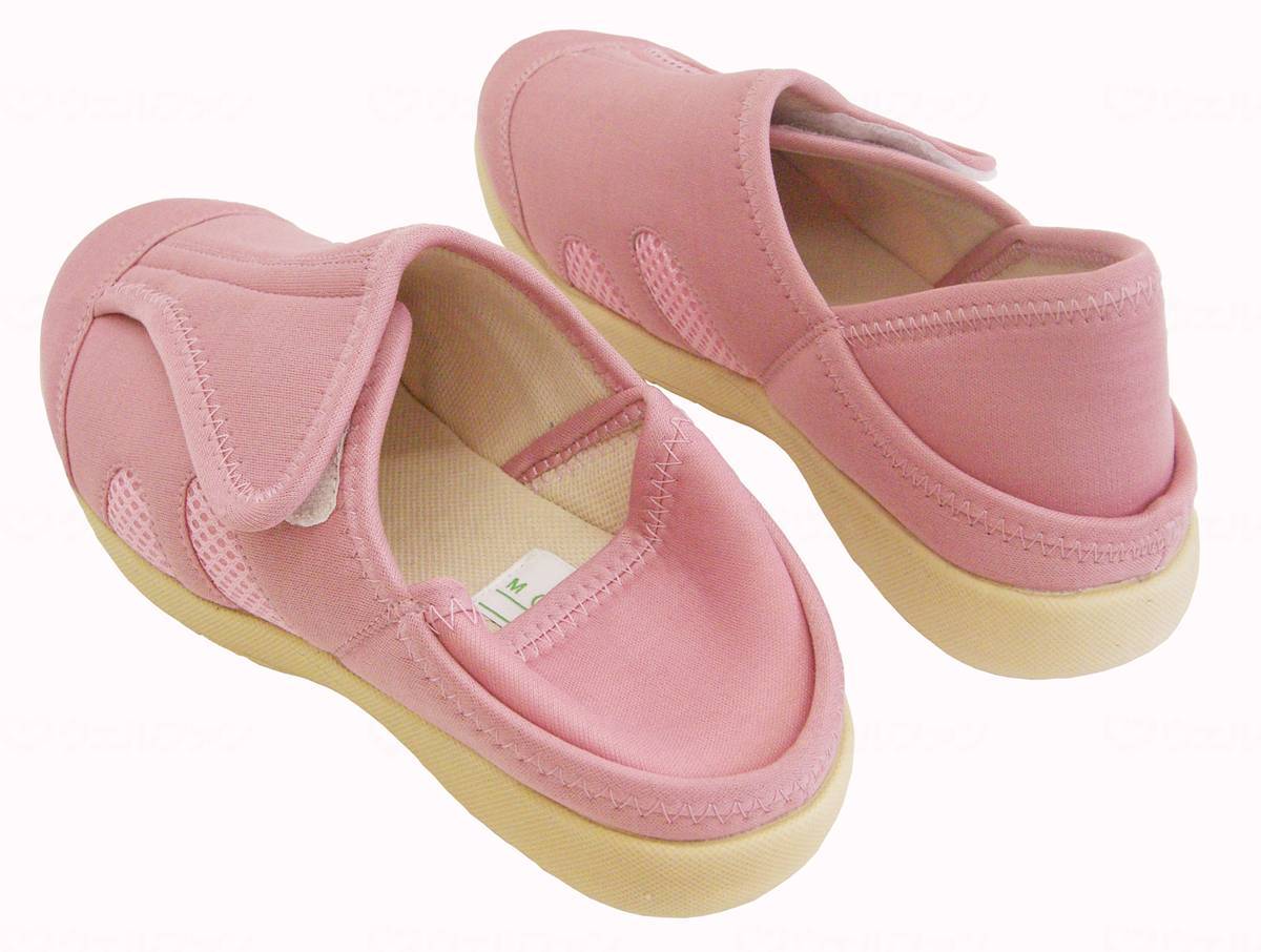 神戸生絲あし笑顔かかとが踏めるルームシューズオープントゥタイ ブラック 3L