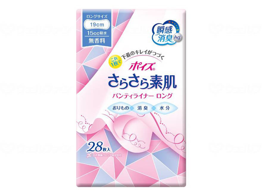 日本製紙クレシアTポイズライナーパンティライナー 袋 ロング190