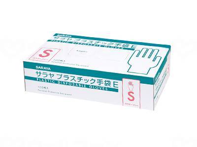 Saraya Saraya Plastic Gloves E (Powder-Free) 100 pieces Case S
