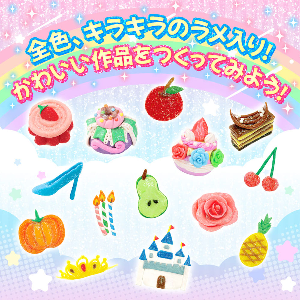 Princess glitter clay 6-color set 1 piece