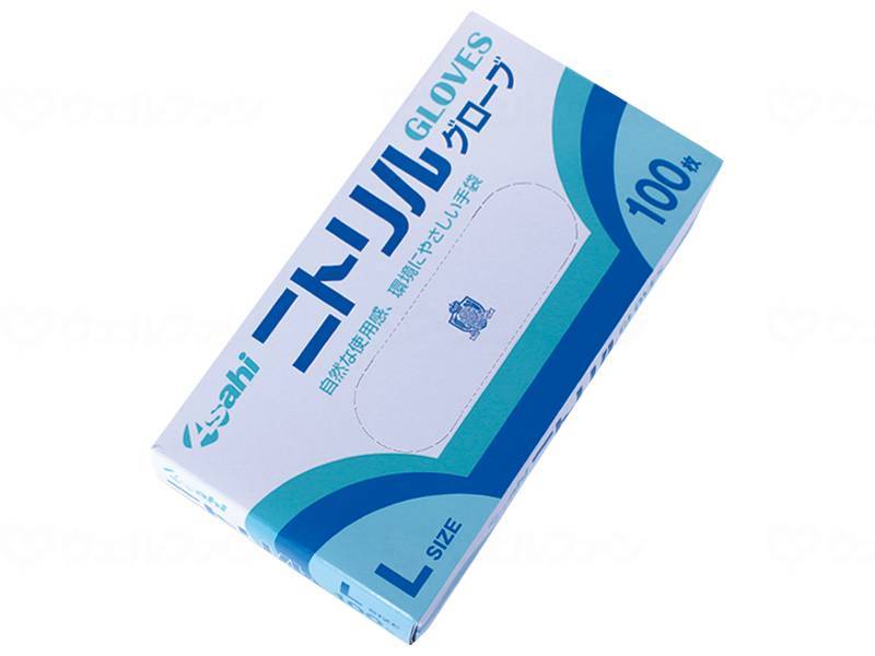 Asahi Sogyo Nitrile Thin Gloves (Powdered) Case L