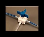 Fluororesin three-way cock (plug-in stop) 016.803.2 1 piece