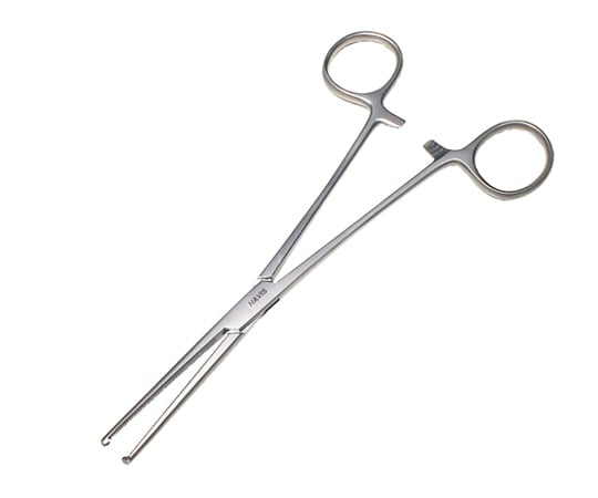 Hemostatic forceps straight hooked 180mm HF-7 1 piece