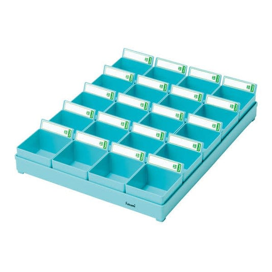 Medication tray (for 20 people) Powdered medicine tray 19-7625-02 Fukumi PT-20B (Blue/Blue)