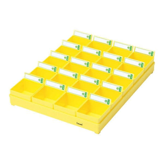 Medication tray (for 20 people) Powdered medicine tray 19-7625-03 Fukumi PT-20Y (yellow/yellow)