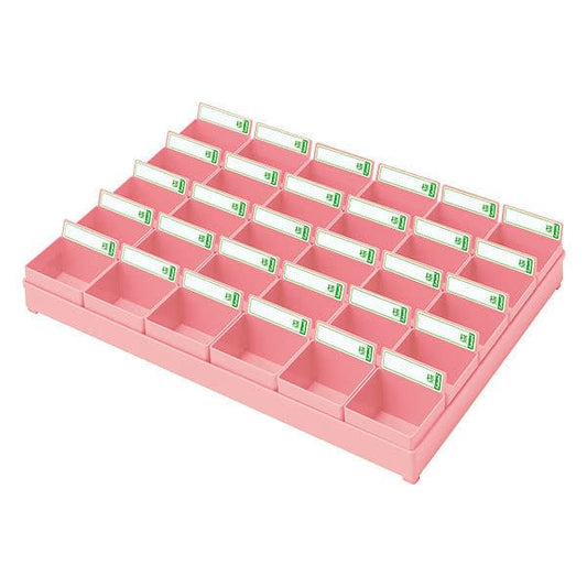 Medication tray (for 30 people) Powdered medicine tray 19-7645-01 Fukumi PT-30P (pink/pink)