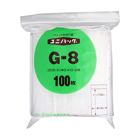 Unipack Ziplock Plastic Bag 24-8104-04 SEINICHI G-8 (200X140MM) 100pcs