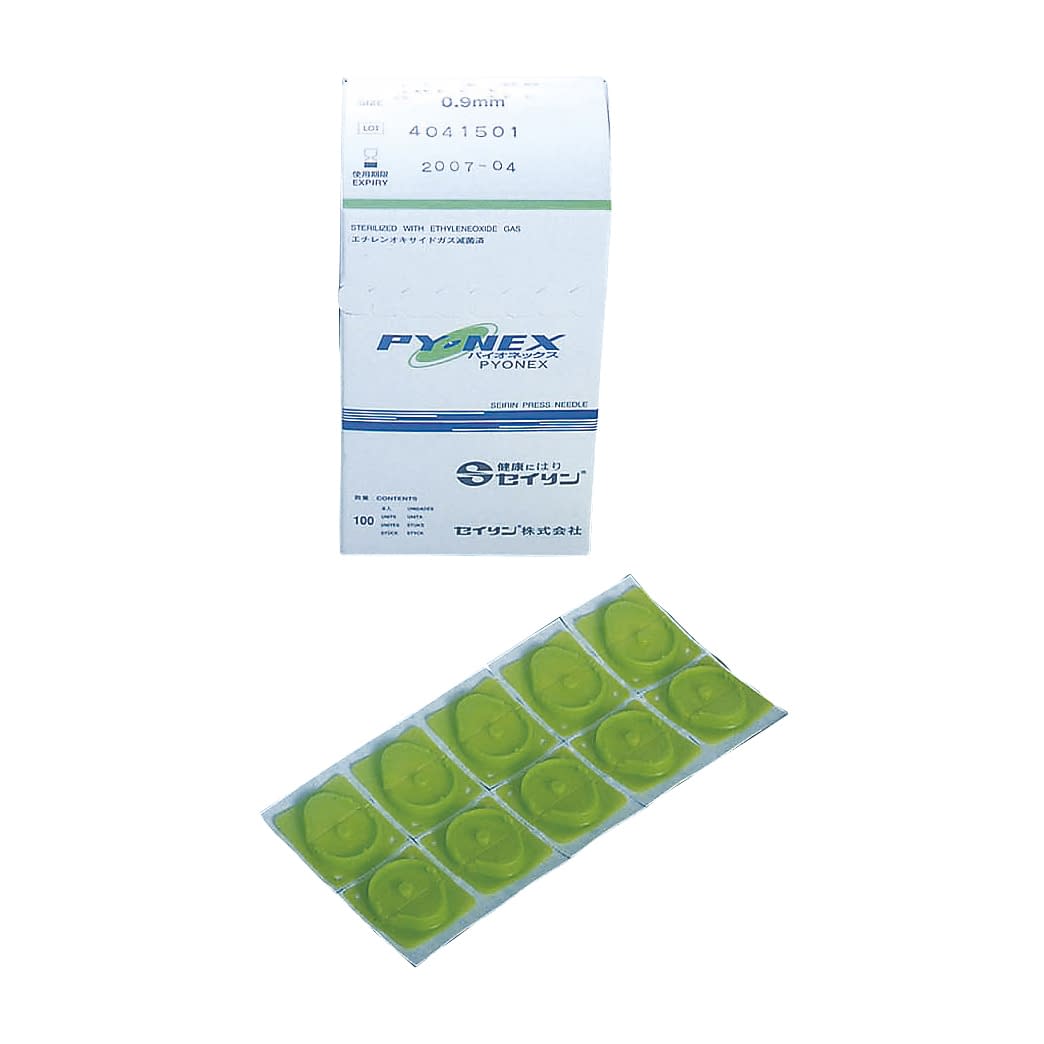 Seirin Pionex (Green) Green Circular Skin Needle 23-3801-02 Seirin 0.9X0.17MM (100 pieces)