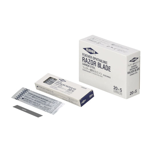 フェザー眼科用カミソリ 25-2630-00 フェザー安全剃刀 10X56X0.1MM(100マイイリ)