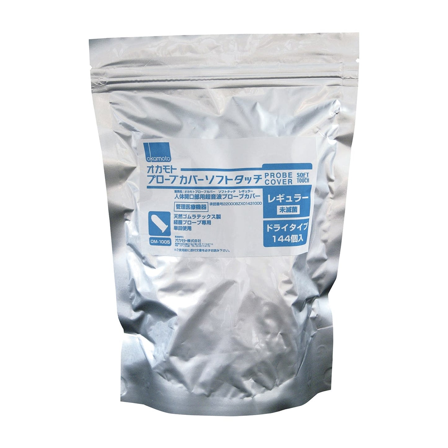 Soft Touch Regular (Dry Non-sterile Dry Probe Cover 24-3488-02 Okamoto Probe Cover OM-1005 (Bulk) 144 Coils