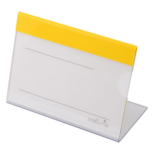 Name tag stand, yellow, 1 piece