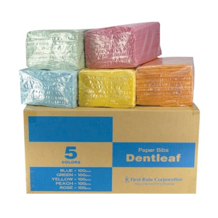 Dent Leaf (Waterproof Apron) Paper Apron (Dental) 23-3727-00 First Light FR-231 (5 colors x 100 pieces)