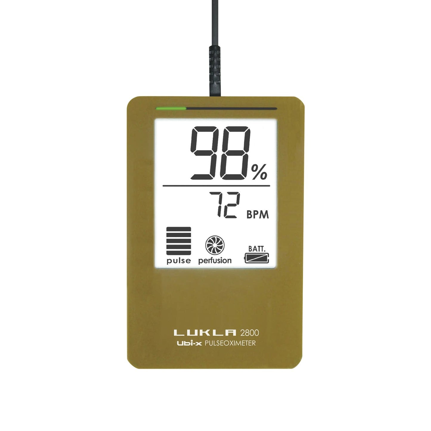 パルスオキシメータ LUKLA サチュレーションモニタ(パルスオキシメータ) 23-2314-00 ユビックス LKL2800M(マスタードイエロー)