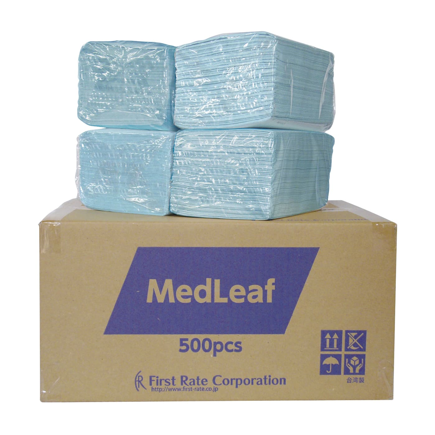 メッドリーフ(防水シート) ディスポシーツ(静注台用) 23-6936-01 ファーストレイト FR-234(ブルー)500マイイリ