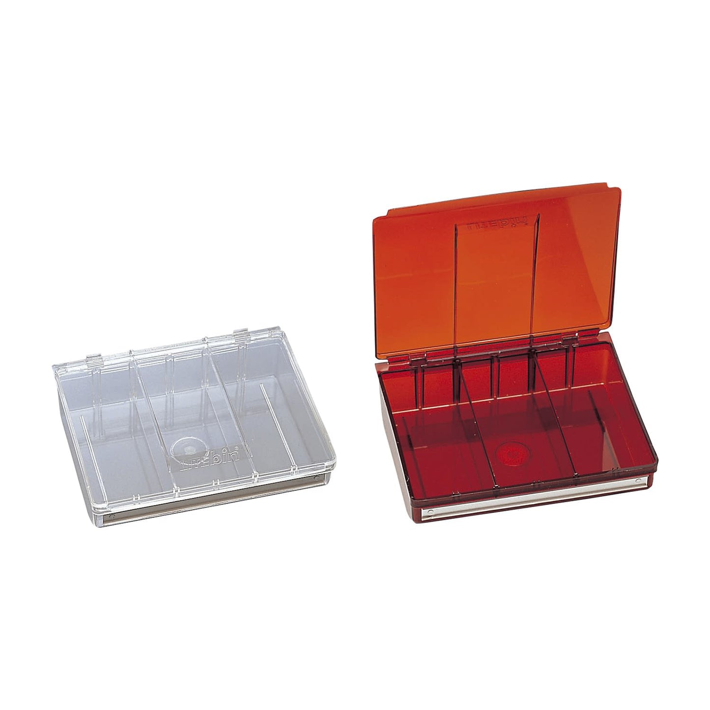 ライトビン(LBC用)フタ付 LBC用 アンプルケース 08-2090-0001 透明 日本ファイリング シキリバン2マイツキ