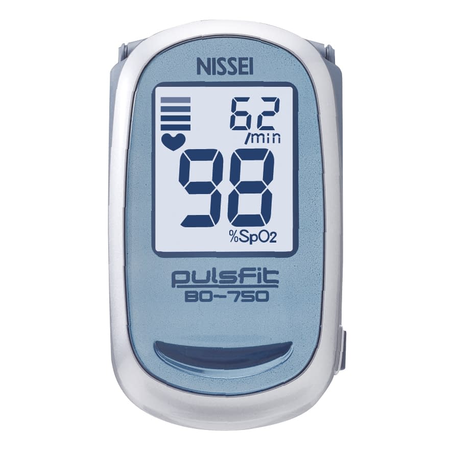 Pulse Oximeter Pulse Fit Saturation Monitor (Pulse Oximeter) 24-4160-00 NISSEI BO-750-B (Blue)