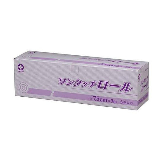 One-touch roll self-adhesive bandage 23-7421-02 Hakujuji 46385 (7.5cm x 3m) 5 cans