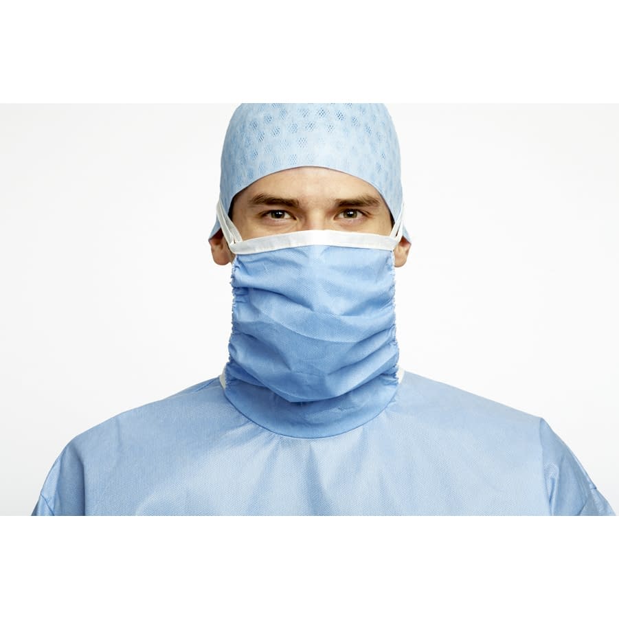 サージカルガウン(ブルーライン)M 手術衣 24-5432-00 バリアー 99000514(50マイ)マスクツキ