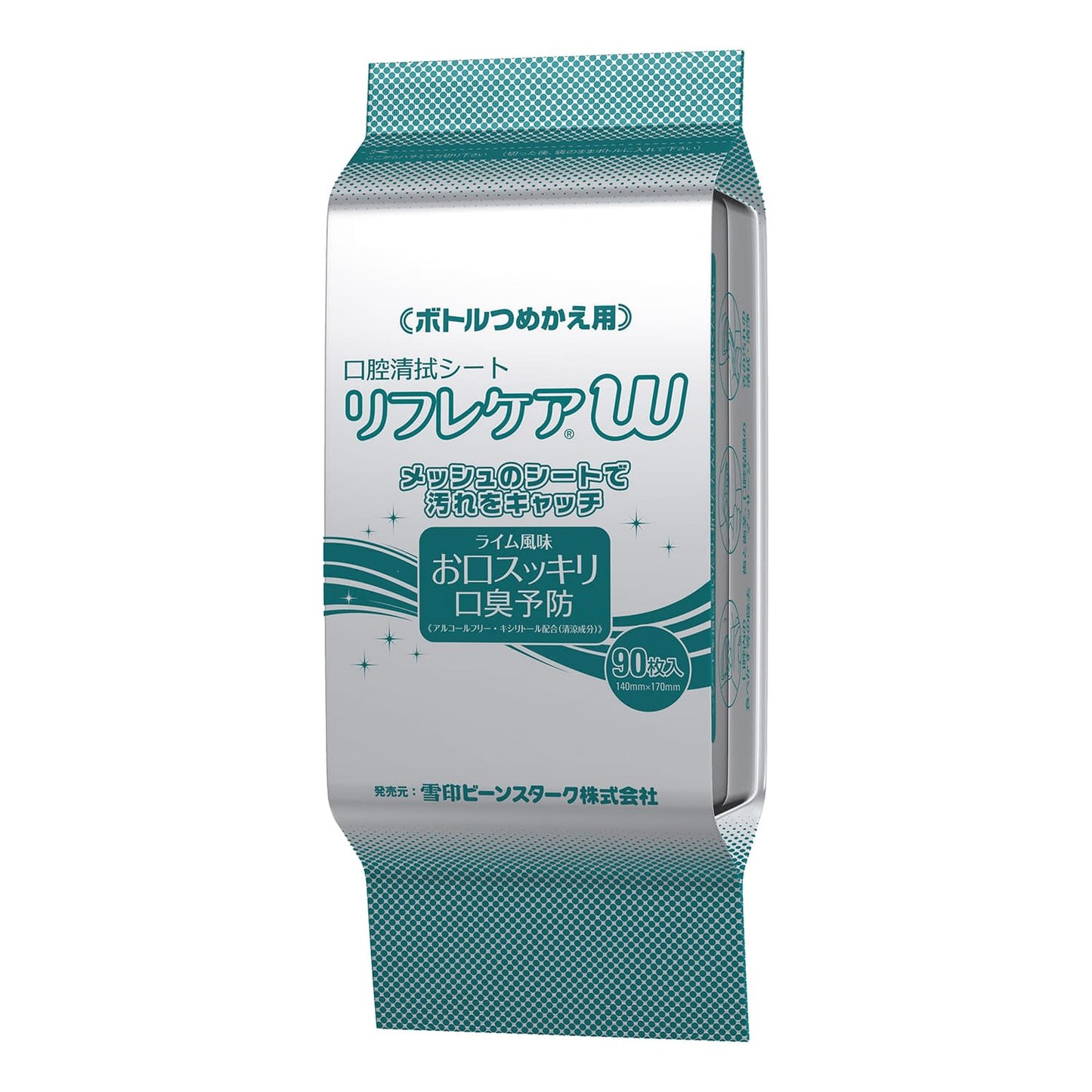 리플레 케어 W 보틀 타입 리필용 리필용 구강 케어용 시트 24-6171-01 자이코어 인터내셔널 잉크 라임 후미