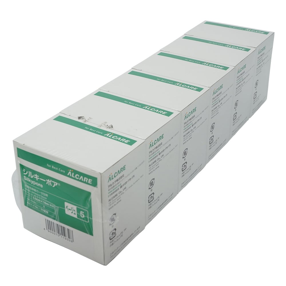 Silkypore® Beige No. 5 5.0cm x 10m 1 box (6 rolls) 11932 1 box (6 rolls)