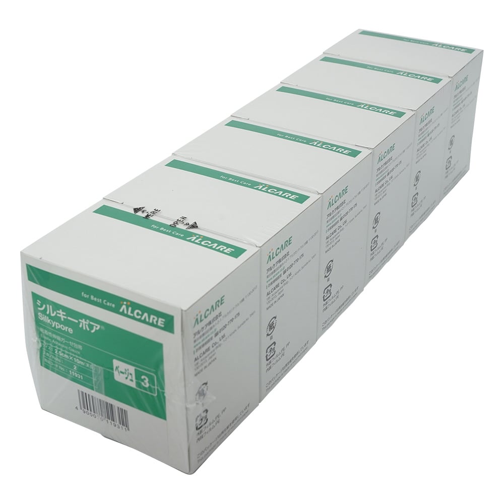 Silkypore® Beige No. 3 2.5cm x 10m 1 box (12 rolls) 11931 1 box (12 rolls)