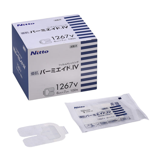 Nitrile Yuhada PermeAid IV V-Cut Catheter Fixation Tape 24-6801-02 Yuhada 1267V (6X7CM) 100 pieces