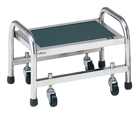 Caster-equipped step stool, 1 step, 1 unit