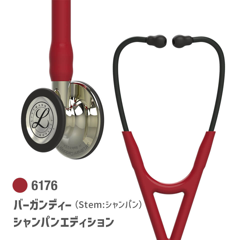 リットマン カーディオロジーIV 聴診器 24-9399-15 リットマン 6176(バーガンディ)シャンパ