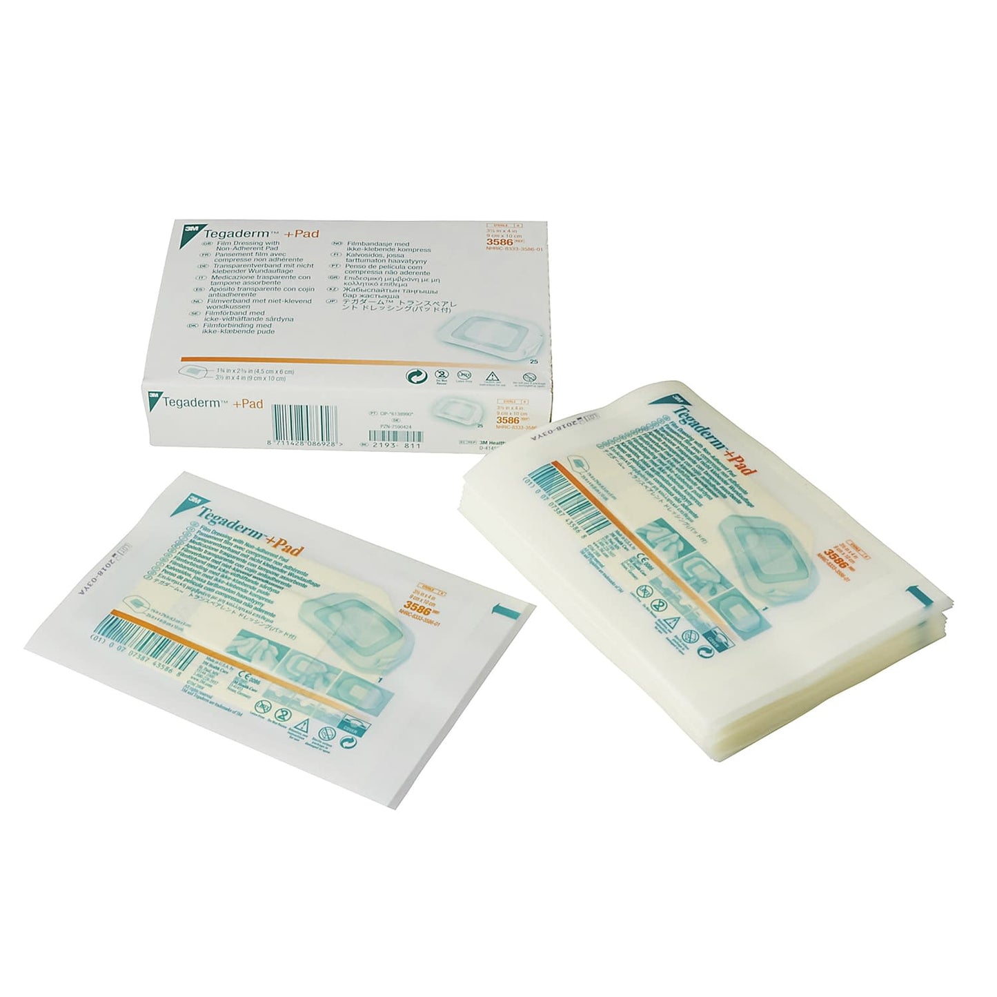 Tegaderm Transparent Pad Dressing 25-3578-02 3M Japan 3586 (9 x 10 cm) 25 pieces