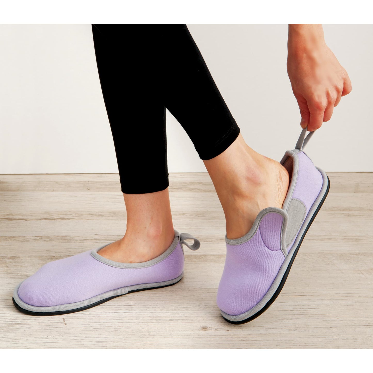 転倒予防ルームシューズ サンティール リハビリシューズ 25-2402-02 光研化成 STLA030(L)ラベンダー