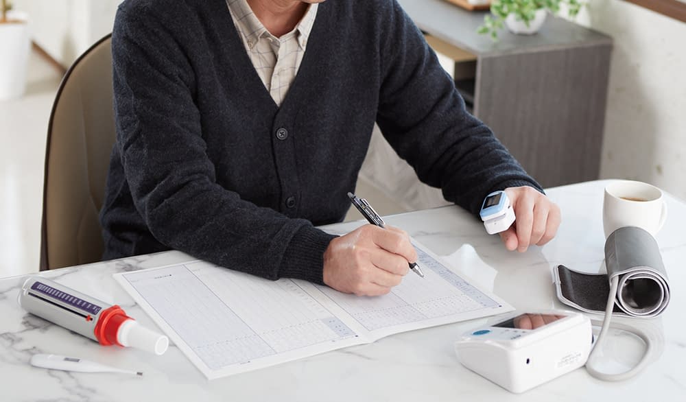 喘息日誌(PEAKFLOWDIARY A4・14週分 25-3265-00 マツヨシ MY-0020(A4･14シュウカン)