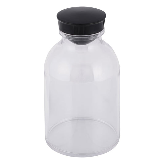 散薬瓶　500mL　透明　キャップ黒 1本　500mL(透明) 1本